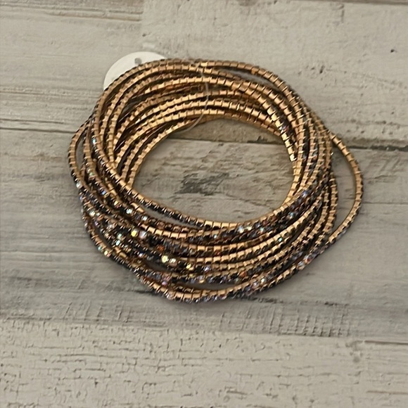 Gold Multicolor Bracelet Stack. - Picture 3 of 4